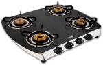 Glass Top LPG Stove – 04 Burner – Oval