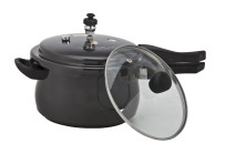 Hard Anodised Outer Lid Induction Comp.  Pressure Cooker – 05 Ltrs – Belly